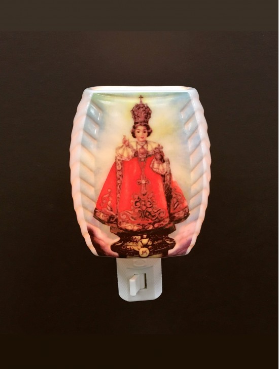 Porcelain Infant Jesus Lampshade Night Light with Gift Box